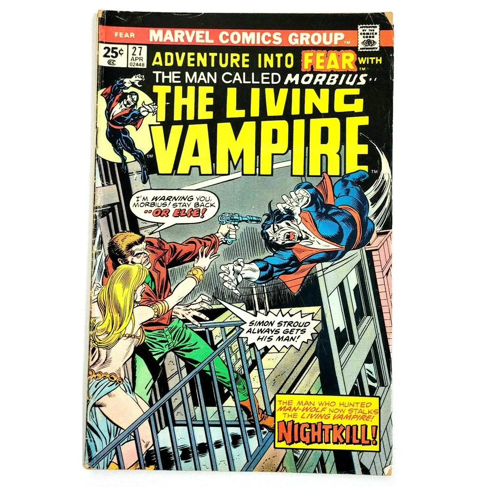 ADVENTURE INTO FEAR # 27 - (1975) WITH THE MAN CALLED MORBIUS THE LIVING VAMPIRE